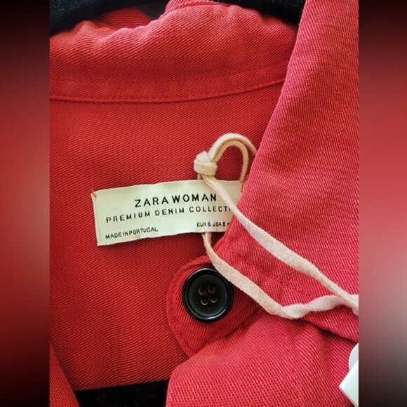 Zara Red Utility Jacket - Picture 2 of 3